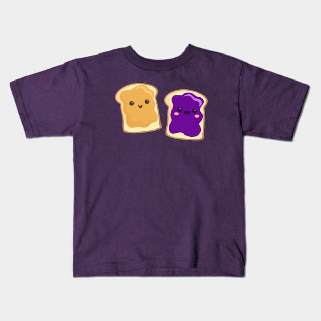 pbj (grape) Kids T-Shirt by mystudiocreate